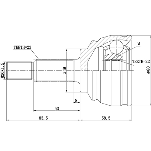 Z88328R — ZIKMAR — CV Joint Kit, Outer