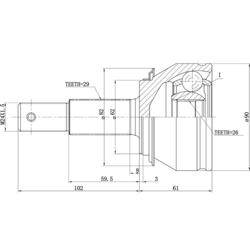 Z88329R — ZIKMAR — CV Joint Kit, Outer