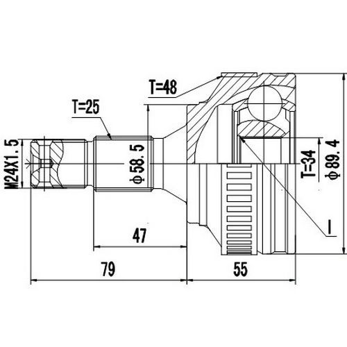 Z88334R — ZIKMAR — CV Joint Kit, Outer