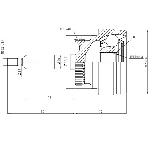 Z88449R — ZIKMAR — CV Joint Kit, Outer