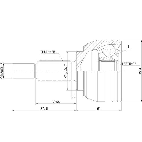 Z88478R — ZIKMAR — CV Joint Kit, Outer