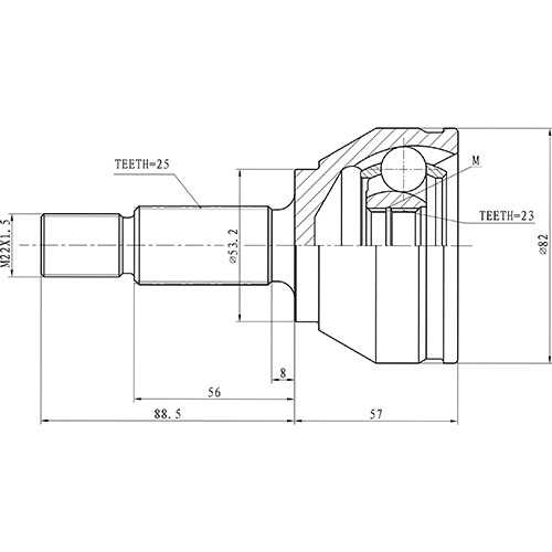 Z88499R — ZIKMAR — CV Joint Kit, Outer