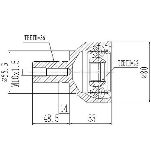 Z88520R — ZIKMAR — CV Joint Kit, Outer