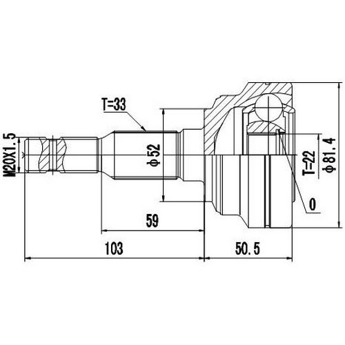 Z88534R — ZIKMAR — CV Joint Kit, Outer