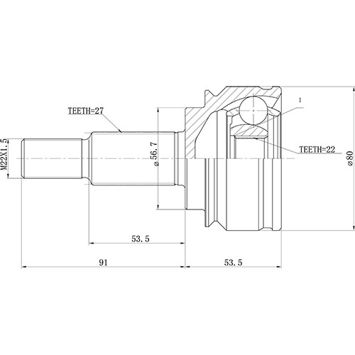 Z88538R — ZIKMAR — CV Joint Kit, Outer