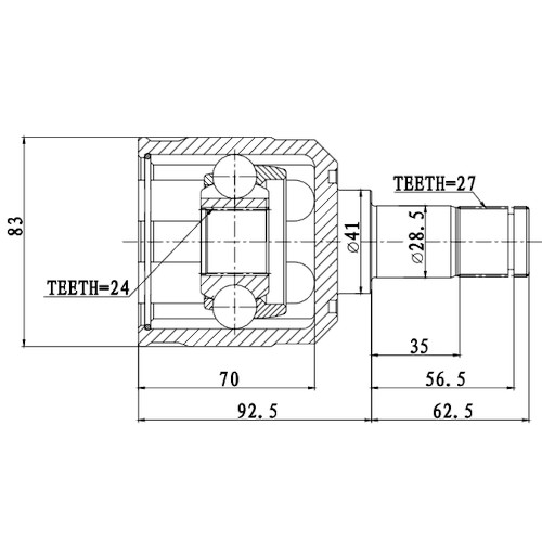 Z88925R — ZIKMAR — CV Joint Kit, Inner