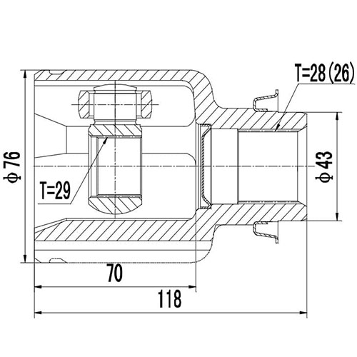 Z88932R — ZIKMAR — CV Joint Kit, Inner