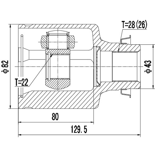 Z88936R — ZIKMAR — CV Joint Kit, Inner