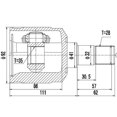 Z88950R — ZIKMAR — CV Joint Kit, Inner