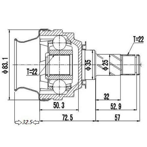 Z88957R — ZIKMAR — CV Joint Kit, Inner