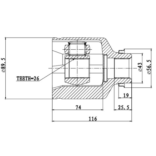 Z88967R — ZIKMAR — CV Joint Kit, Inner