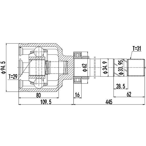 Z88982R — ZIKMAR — CV Joint Kit, Inner