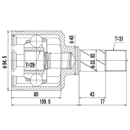 Z88983R — ZIKMAR — CV Joint Kit, Inner