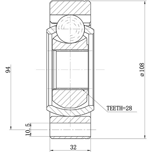 Z88986R — ZIKMAR — CV Joint Kit, Inner