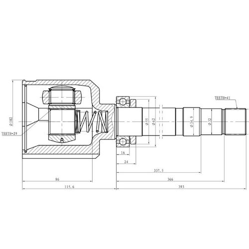 Z88993R — ZIKMAR — CV Joint Kit, Inner