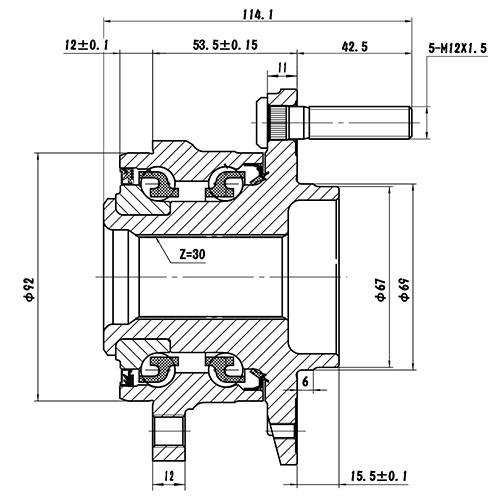 Z89255R — ZIKMAR — Wheel Hub