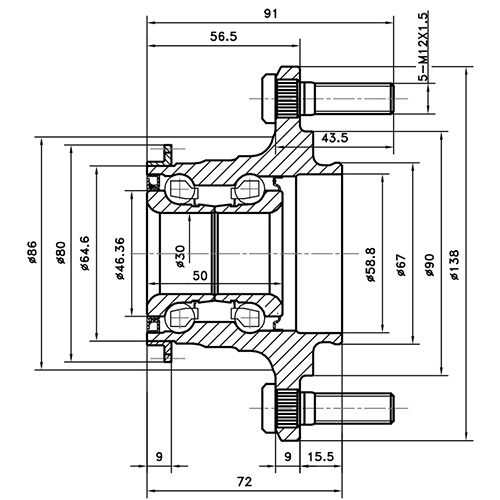 Z89282R — ZIKMAR — Wheel Hub