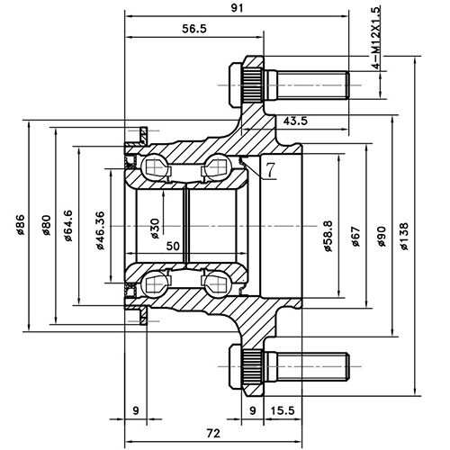 Z89283R — ZIKMAR — Wheel Hub