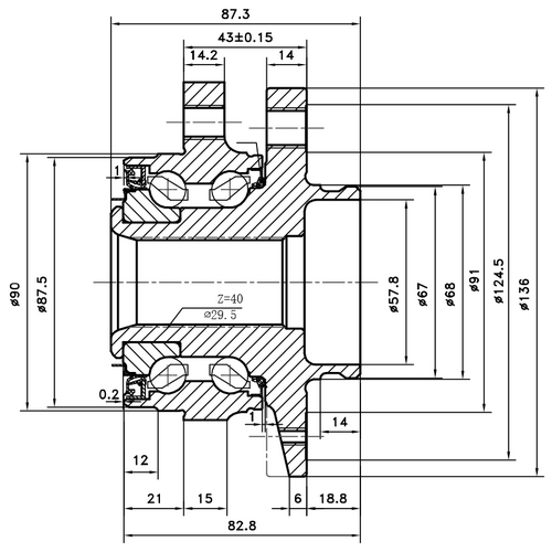 Z89366R — ZIKMAR — Wheel Hub