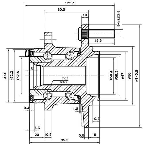 Z89367R — ZIKMAR — Wheel Hub