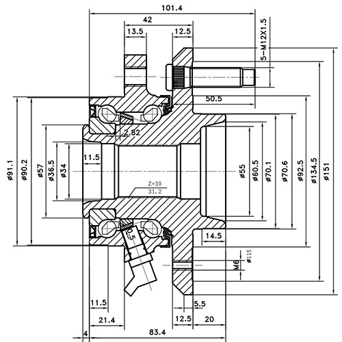 Z89372R — ZIKMAR — Wheel Hub