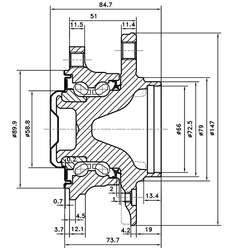 Z89391R — ZIKMAR — Wheel Hub