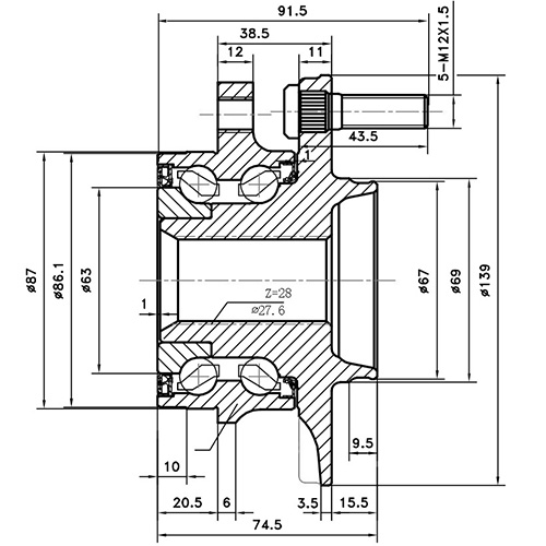 Z89417R — ZIKMAR — Wheel Hub