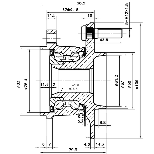 Z89469R — ZIKMAR — Wheel Hub