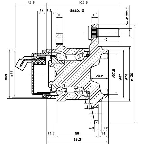 Z89497R — ZIKMAR — Wheel Hub