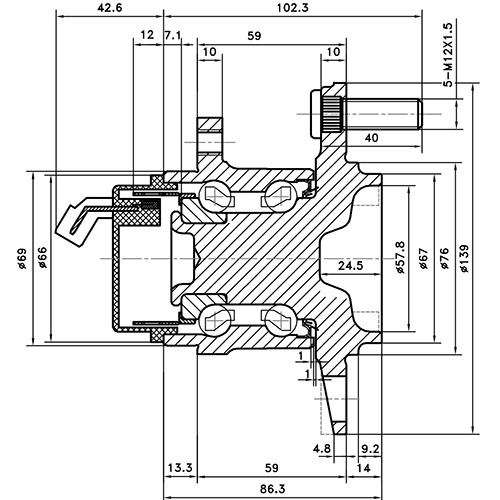 Z89498R — ZIKMAR — Wheel Hub