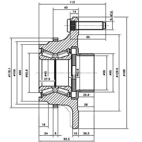 Z89511R — ZIKMAR — Wheel Hub