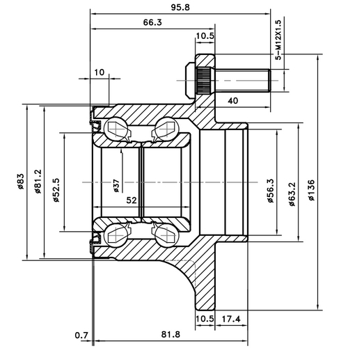 Z89512R — ZIKMAR — Wheel Hub