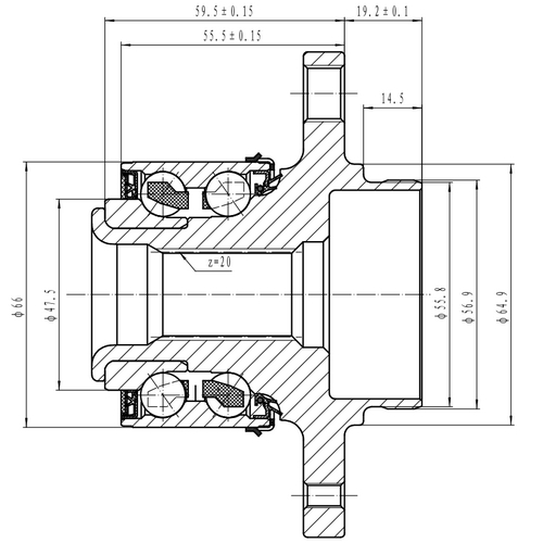 Z89527R — ZIKMAR — Wheel Hub