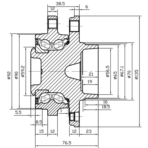 Z89552R — ZIKMAR — Wheel Hub