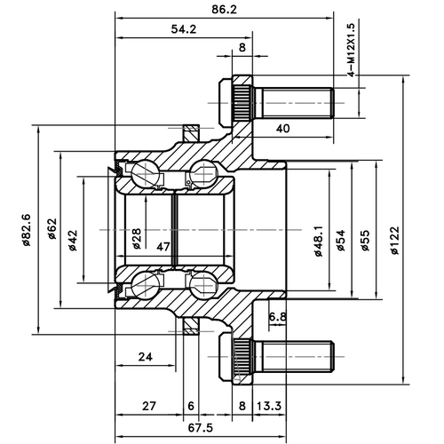 Z89573R — ZIKMAR — Wheel Hub