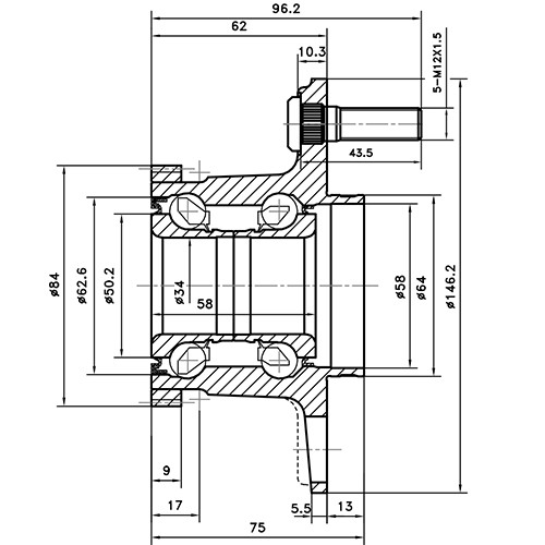 Z89581R — ZIKMAR — Wheel Hub