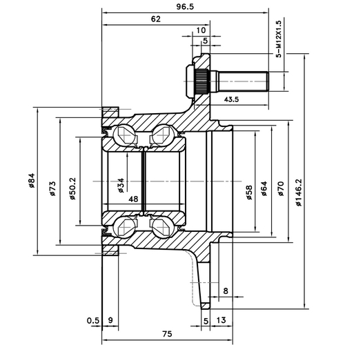 Z89585R — ZIKMAR — Wheel Hub