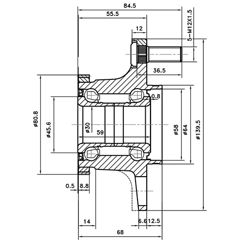 Z89587R — ZIKMAR — Wheel Hub