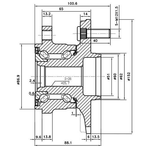 Z89634R — ZIKMAR — Wheel Hub