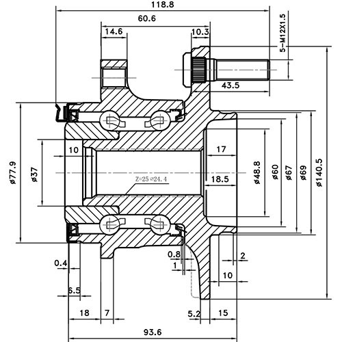 Z89640R — ZIKMAR — Wheel Hub