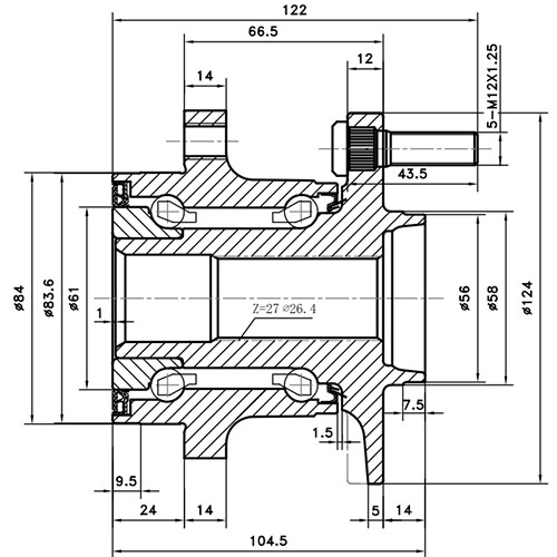 Z89659R — ZIKMAR — Wheel Hub