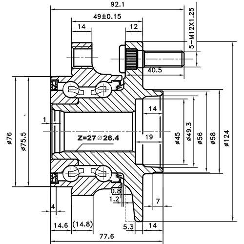 Z89688R — ZIKMAR — Wheel Hub