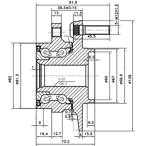 Z89693R — ZIKMAR — Wheel Hub